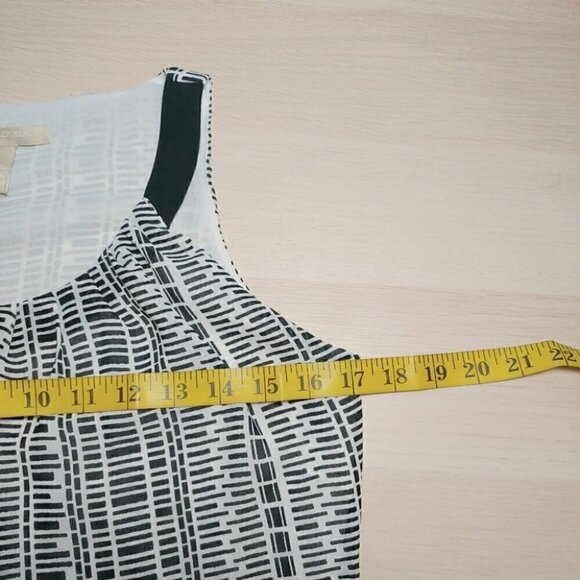 BANANA REPUBLIC Black and white gathered pleated neckline camisole - Picture 6 of 10